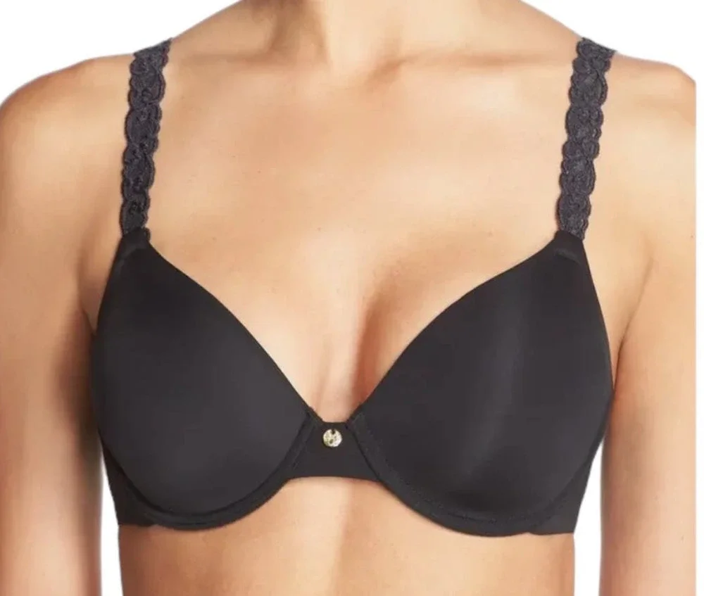 Natori T-shirt bra 732080 Pure Luxe underwire light black size 32DDD 32F